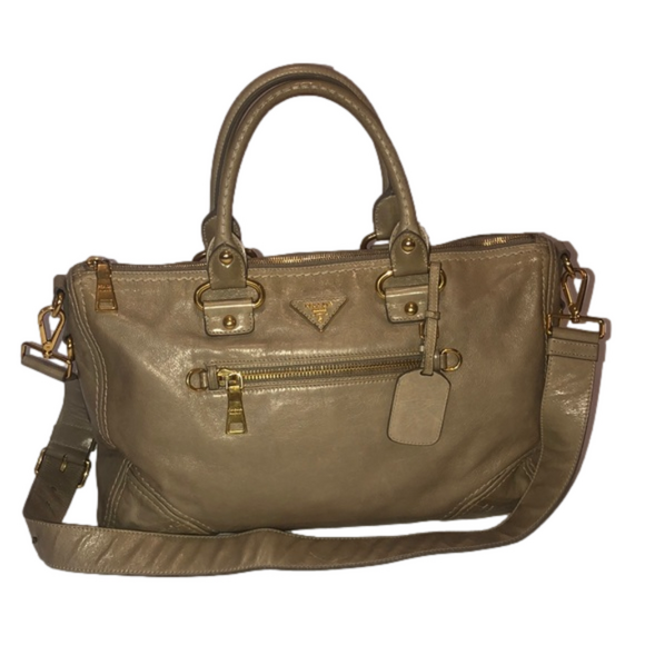 Prada Handbags - PRADA Vitello Shine Shoulder Bag